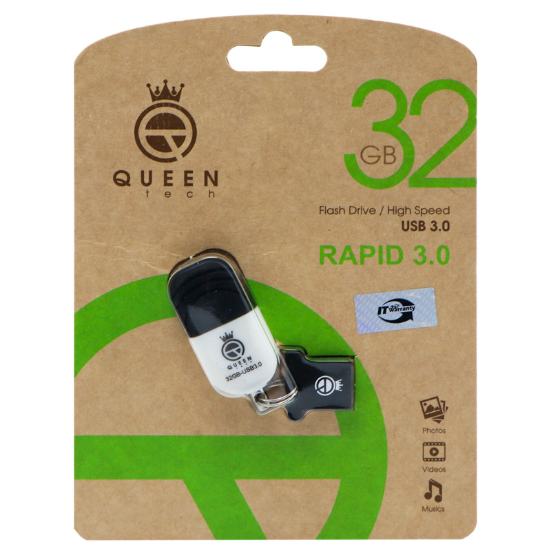 فلش 32 گیگ کوئین تک QUEEN TECH Rapid USB3.0