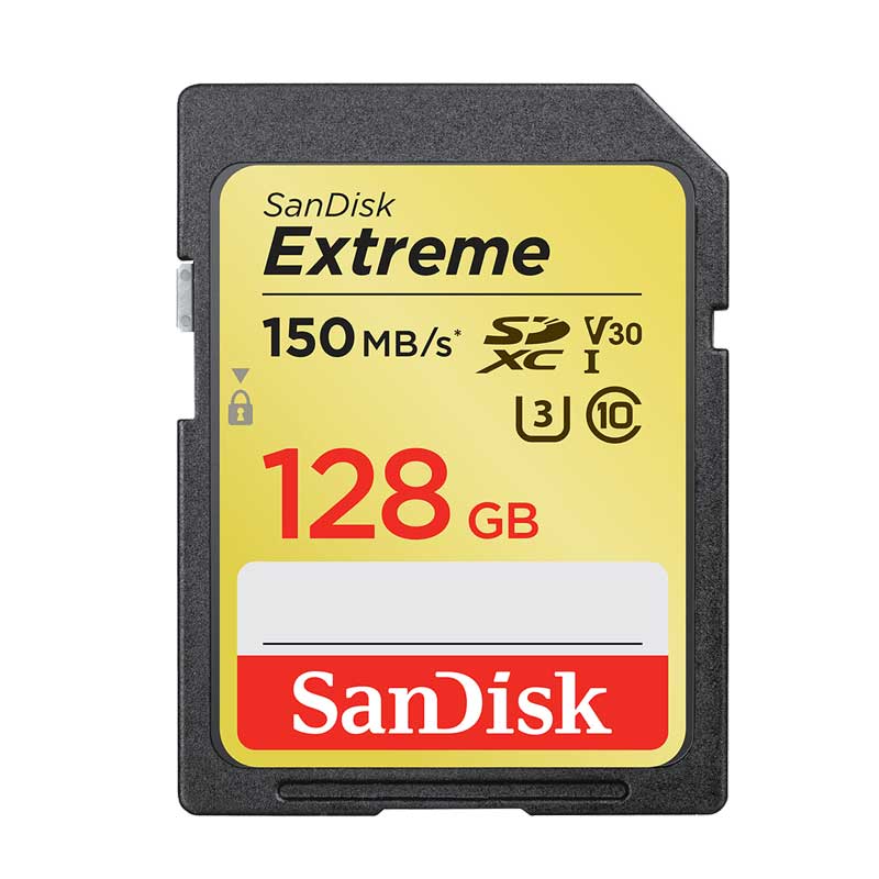 رم اس دی 128 گیگ سن دیسک SanDisk Extreme SD U3 150MB/s