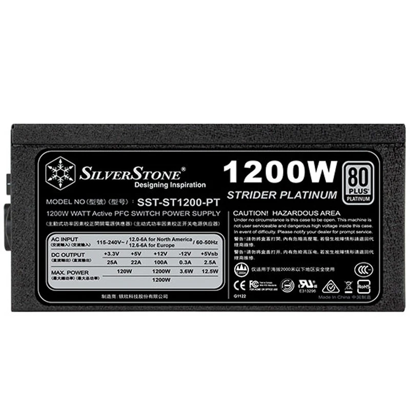 پاور ماژولار 1200 وات سیلوراستون SilverStone Strider SST-ST1200-PT Platinum