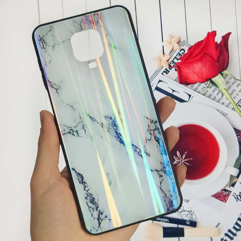 قاب لیزری پشت گلسی سنگی شیائومی Redmi Note 9S / Note 9 Pro