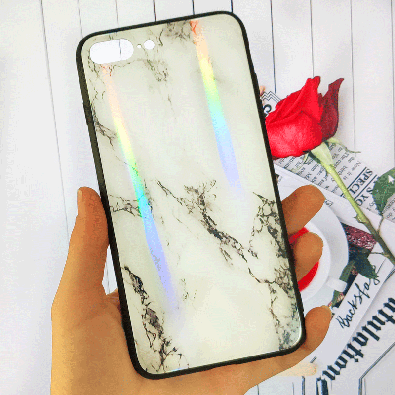 قاب لیزری پشت گلسی سنگی آیفون iPhone 7 Plus / 8 Plus