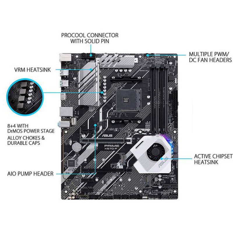مادربرد ایسوس PRIME X570-P DDR4