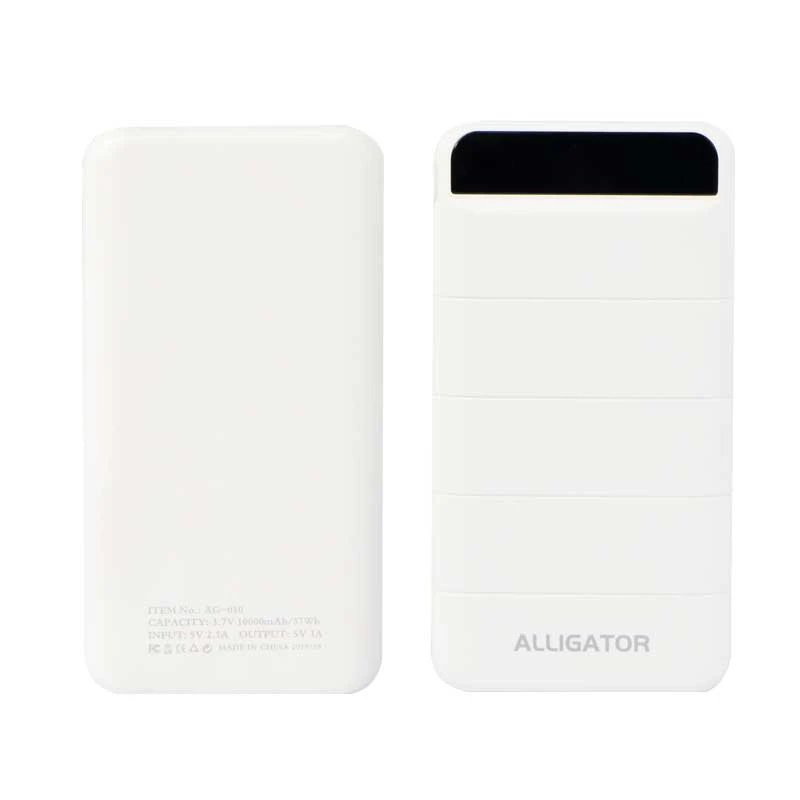 پاور بانک 10000 الیگیتور Alligator AG-010 سفید (گارانتی 6 ماهه)