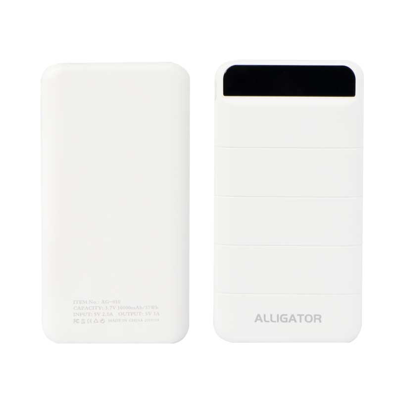 پاور بانک 10000 الیگیتور Alligator AG-010 سفید (گارانتی 6 ماهه)