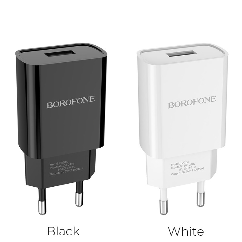 کلگی شارژ Borofone BA20A Sharp 2.1A EU Plug