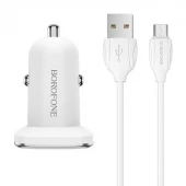 شارژر فندکی Borofone Lasting Power BZ12 + کابل میکرو یو اس بی (گارانتی 6 ماهه)