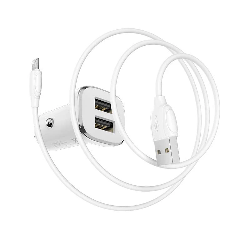 شارژر فندکی Borofone Lasting Power BZ12 + کابل میکرو یو اس بی (گارانتی 6 ماهه)