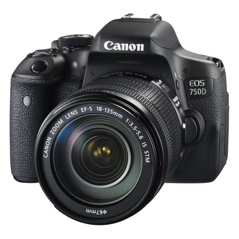 دوربین دیجیتال Canon DSLR 750D Robel T6i Kiss X8i + لنز 18-135 میلی متر EF-S F/3.5 IS STM