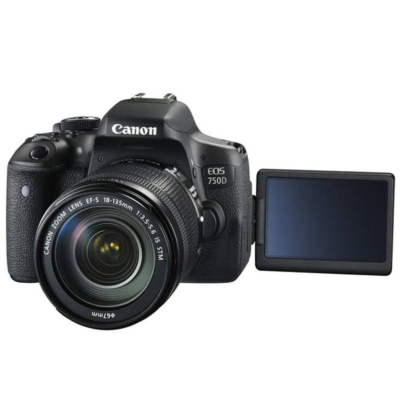 دوربین دیجیتال Canon DSLR 750D Robel T6i Kiss X8i + لنز 18-135 میلی متر EF-S F/3.5 IS STM