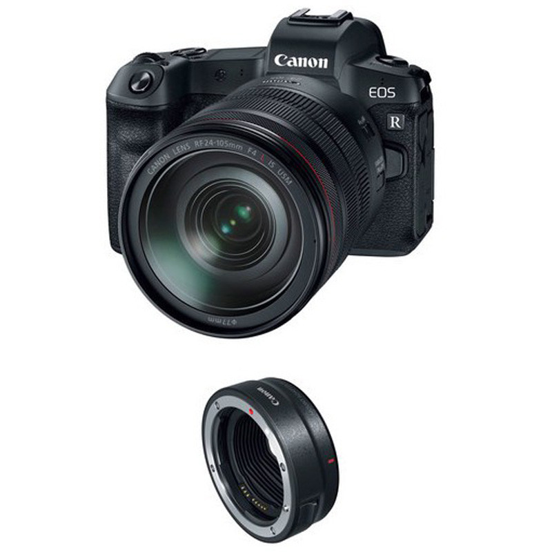 دوربین دیجیتال بدون آینه Canon DSLR EOS R + لنز 24-105 میلی متر EF و آداپتور لنز Mount EF-EOS R