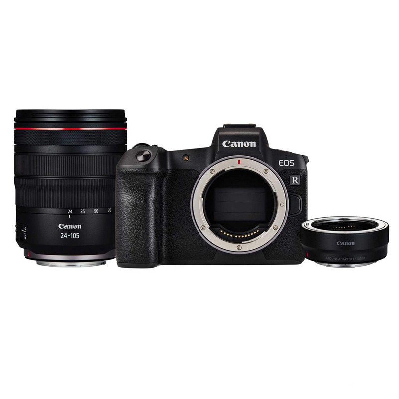 دوربین دیجیتال بدون آینه Canon DSLR EOS R + لنز 24-105 میلی متر EF و آداپتور لنز Mount EF-EOS R