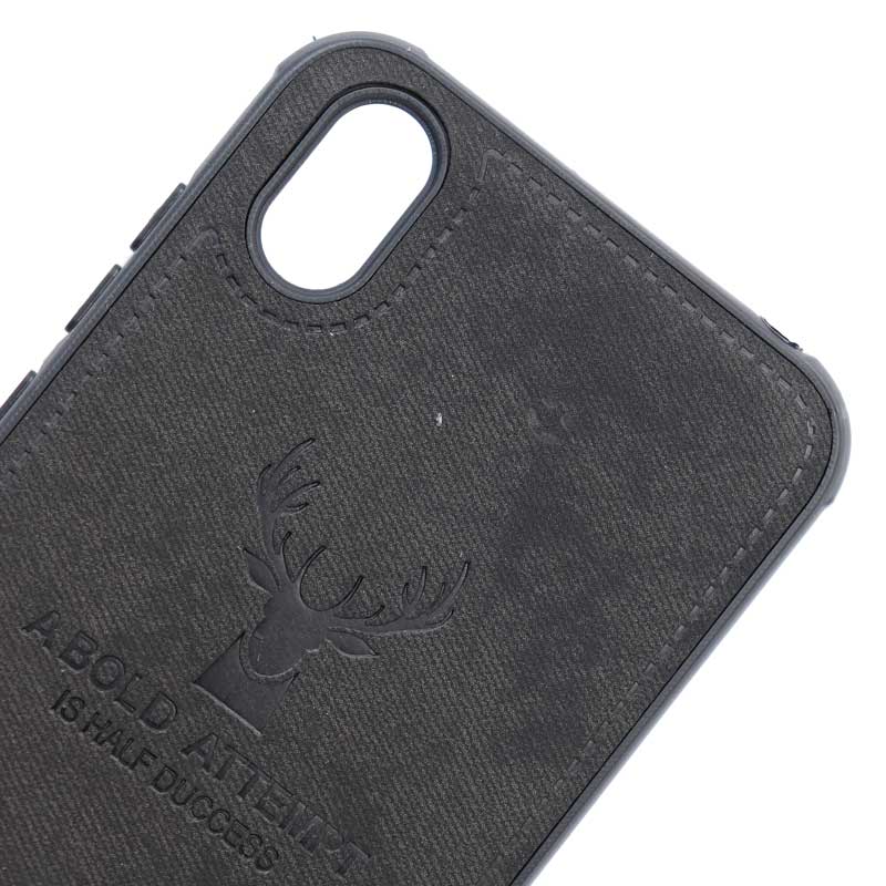 قاب چرمی طرح گوزن Huawei Y5 2019 مشکی