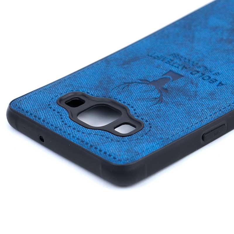 قاب چرمی طرح گوزن Samsung A5 2015 آبی