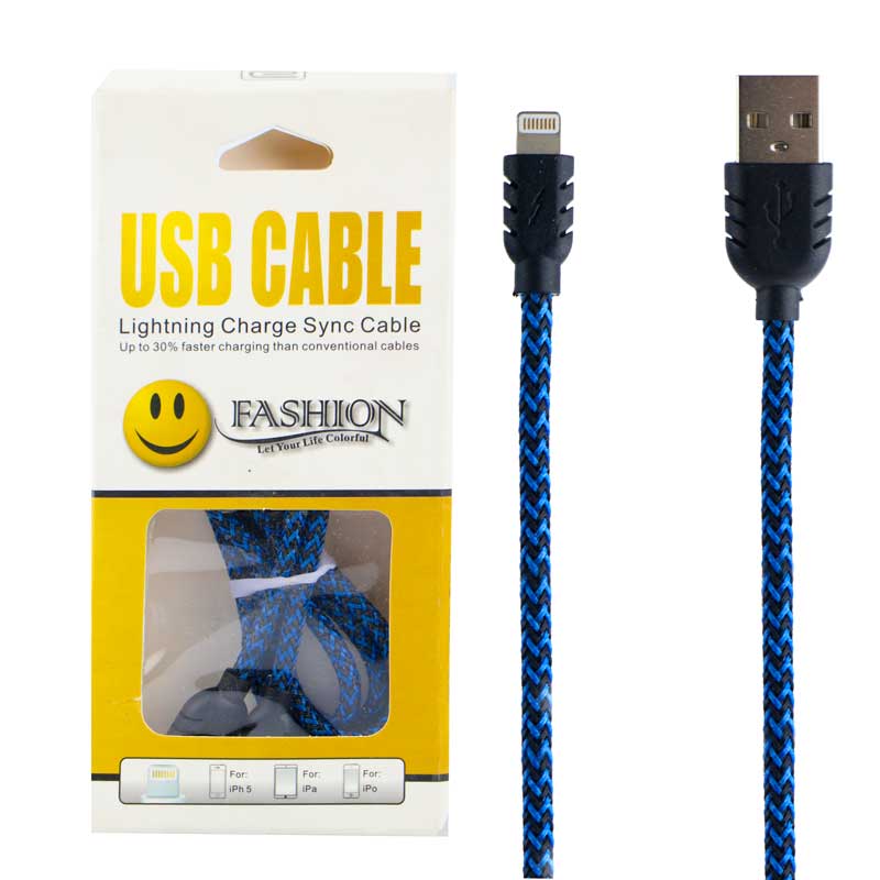 کابل آیفونی Fashion KS-U52 1m روکش دار