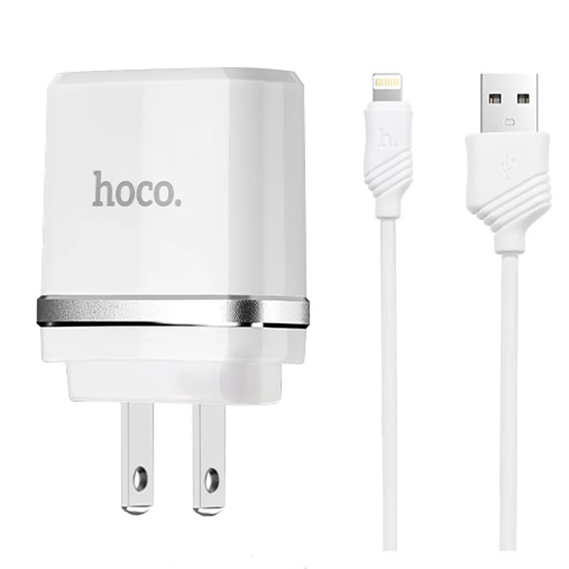 شارژر HOCO C11A 1.0A + کابل آیفون (گارانتی 6 ماهه)