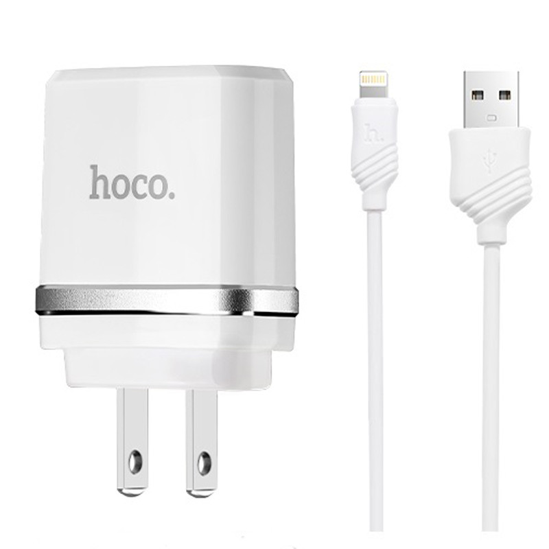 شارژر HOCO C11A 1.0A + کابل آیفون (گارانتی 6 ماهه)