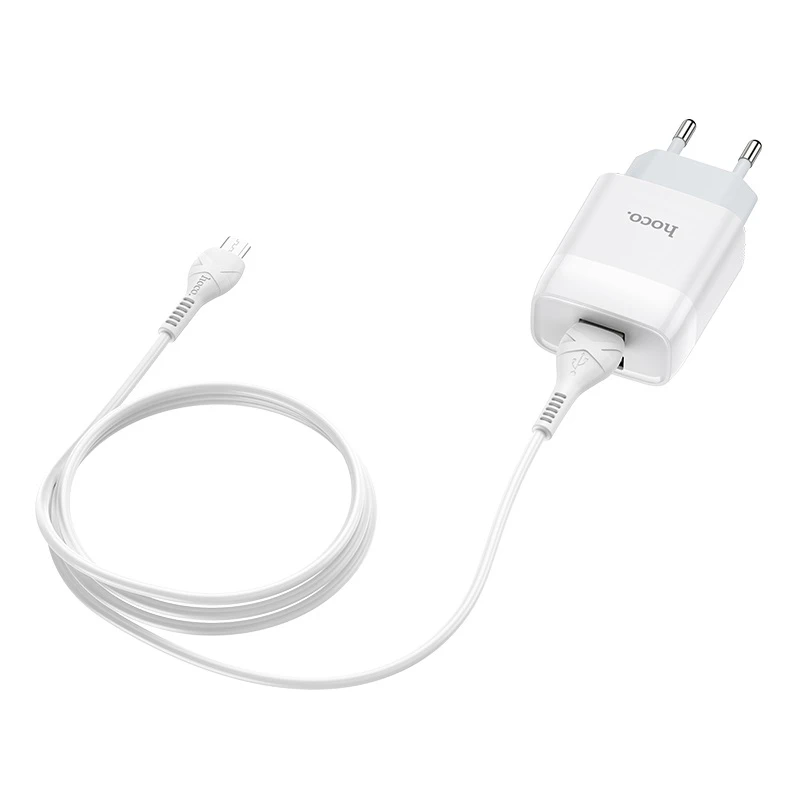 شارژر دیواری Hoco C73A + کابل میکرو یو اس بی (گارانتی 12 ماهه)