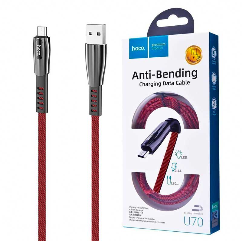 کابل میکرو یو اس بی Hoco U70 Splendor 1.2m
