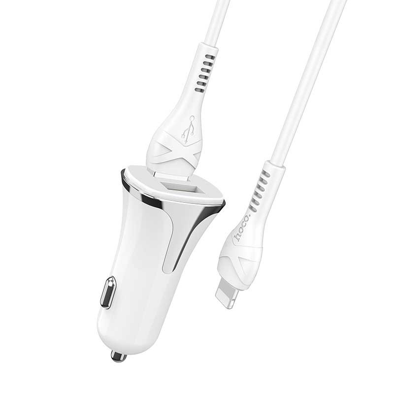شارژر فندکی فست شارژ هوکو Hoco Z31 + کابل آیفونی (گارانتی 6 ماهه)