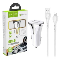 شارژر فندکی فست شارژ هوکو Hoco Z31 + کابل آیفونی (گارانتی 6 ماهه)