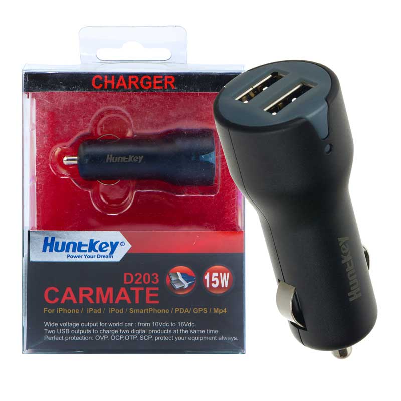 شارژر فندکی Huntkey D203 Carmate (گارانتی 24 ماهه)
