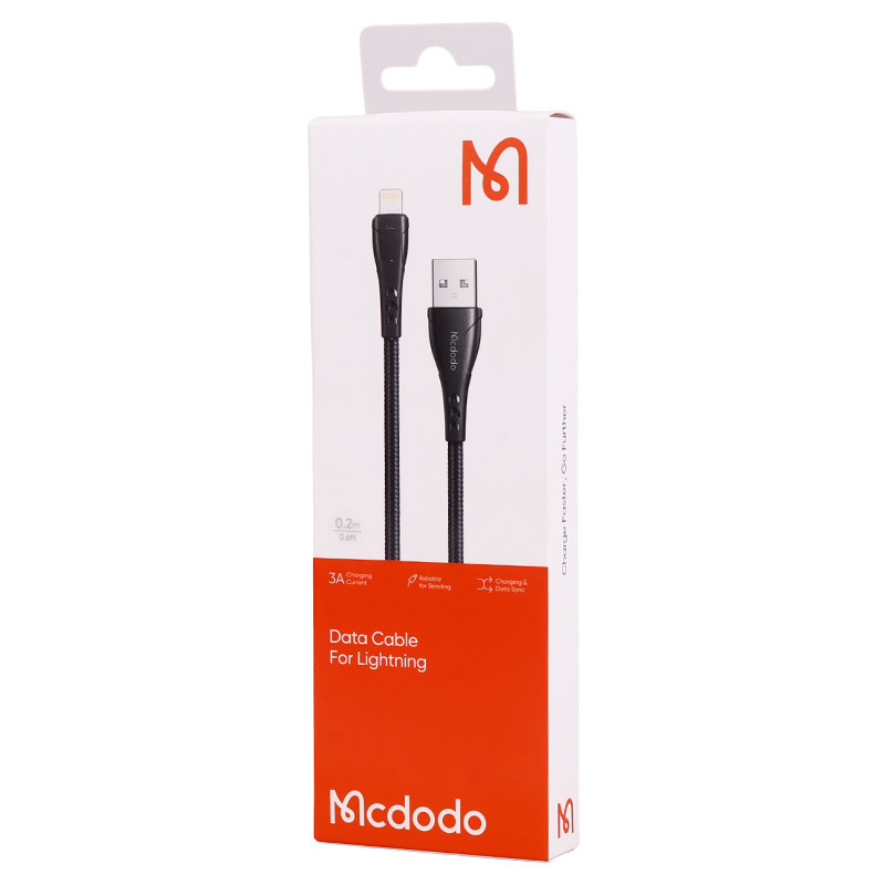 کابل کوتاه آیفونی فست شارژ Mcdodo CA-7440 3A 20cm