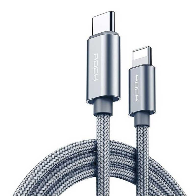 کابل کنفی Rock C6 Type-C to Lightning 1m