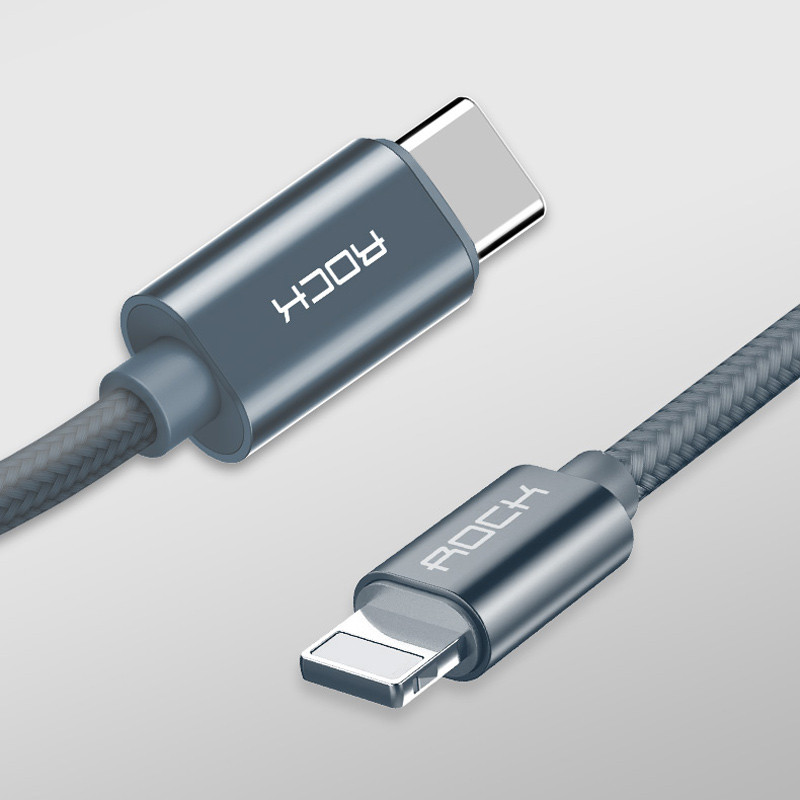 کابل کنفی Rock C6 Type-C to Lightning 1m