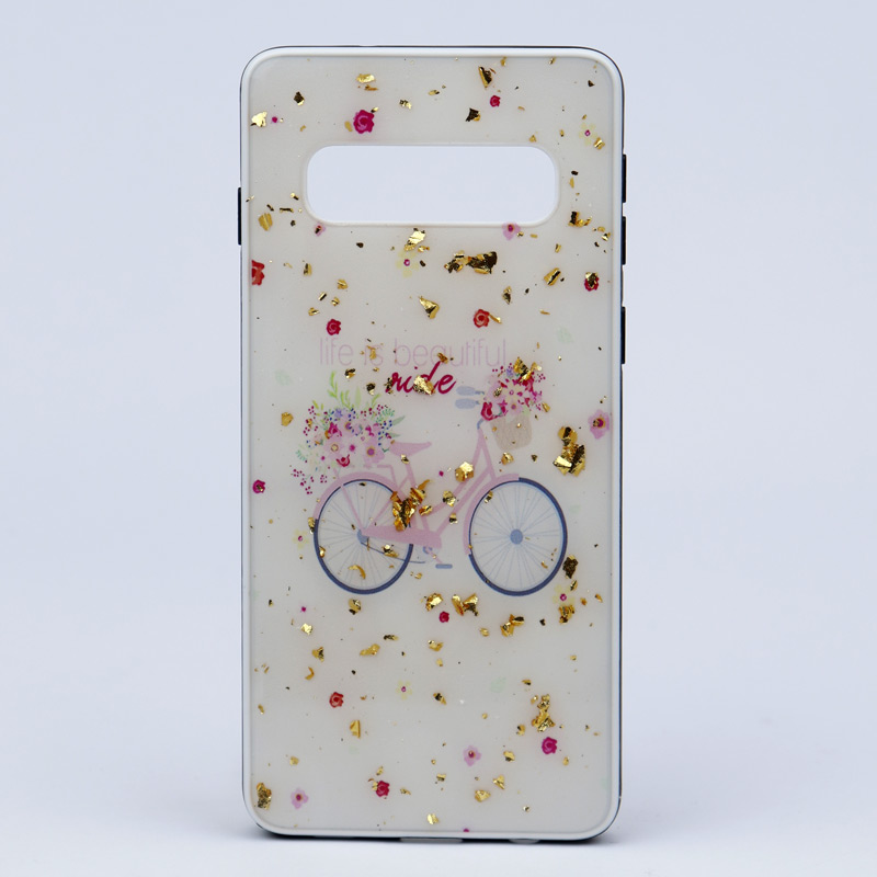 قاب ماربل فانتزی طلایی Samsung S10 کد7