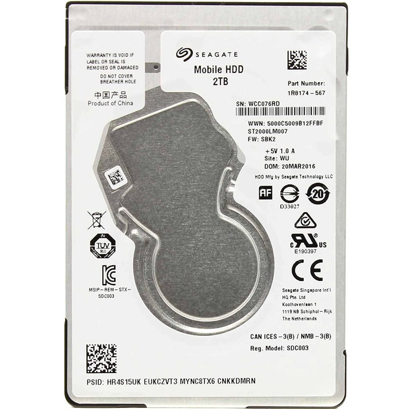 هارد لپ تاپ سیگیت Seagate ST2000LM007 2TB SATA