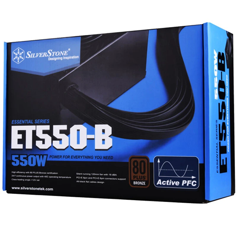 پاور 550 وات سیلوراستون SilverStone Essential SST-ET550-B Bronze