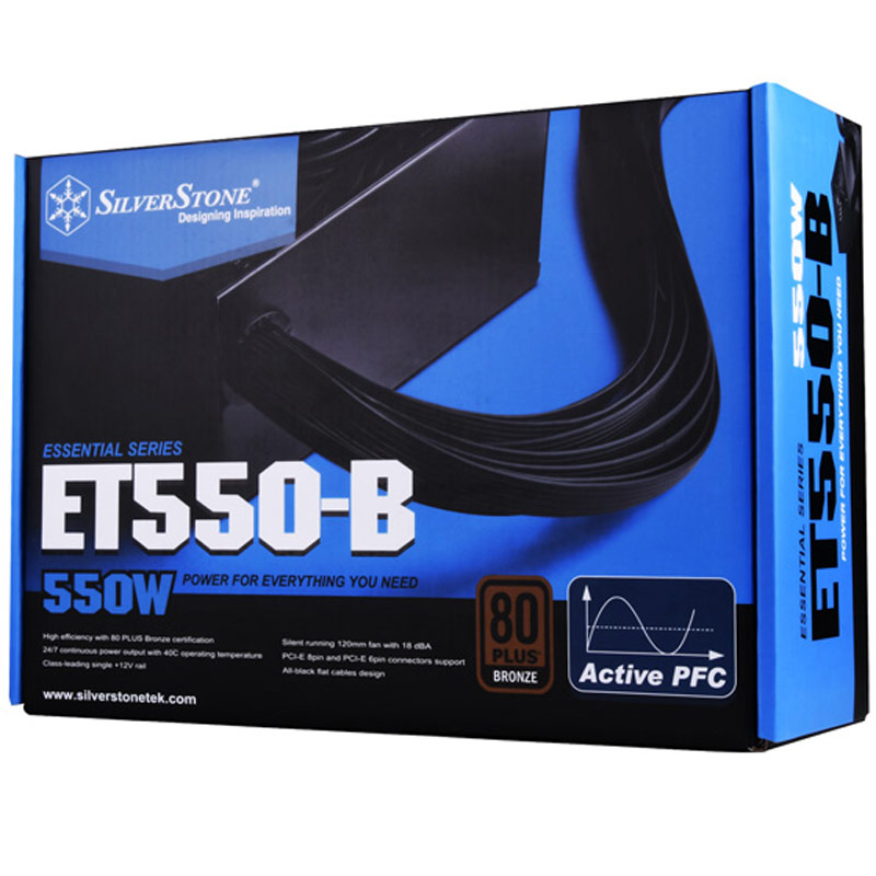 پاور 550 وات سیلوراستون SilverStone Essential SST-ET550-B Bronze