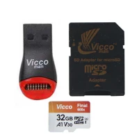رم میکرو 32 گیگ ویکومن Vicco Final All In One U3 A1 90MB/s + رم ریدر