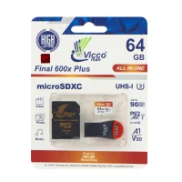 رم میکرو 64 گیگ ویکومن Vicco Final All In One U3 A1 90MB/s + رم ریدر