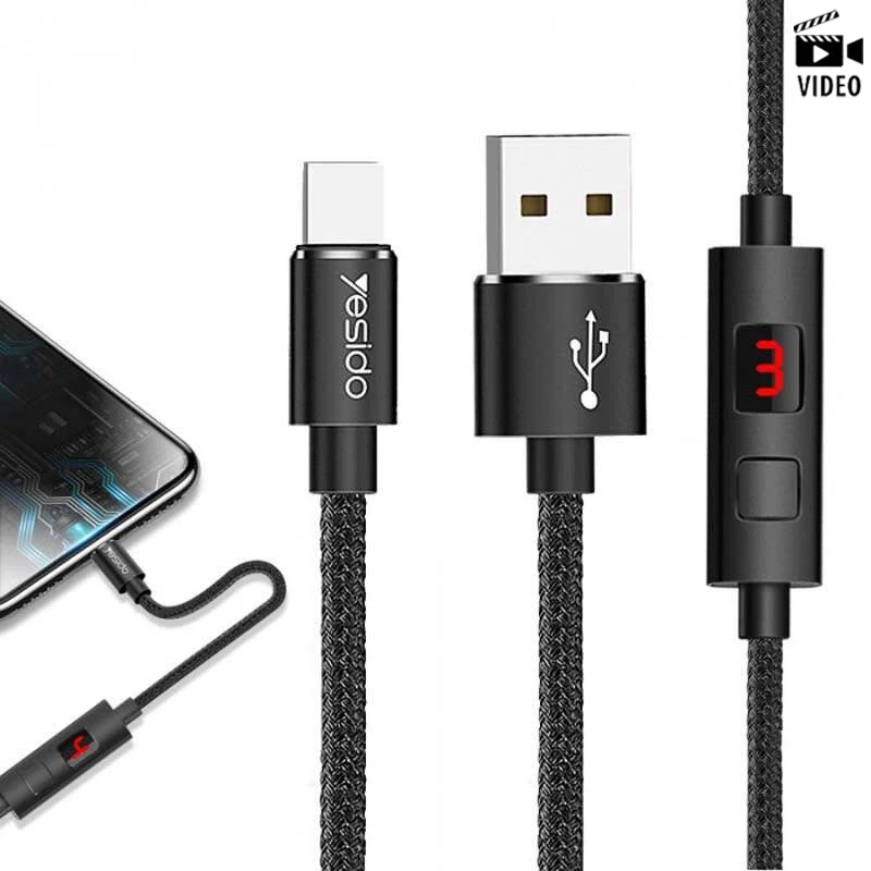 کابل تایمردار میکرو یو اس بی Yesido CA46 1.2m