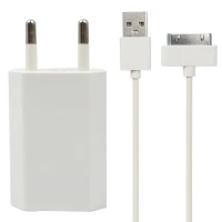 شارژر دیواری iPhone 4 پک شیشه ای + کابل آیفونی