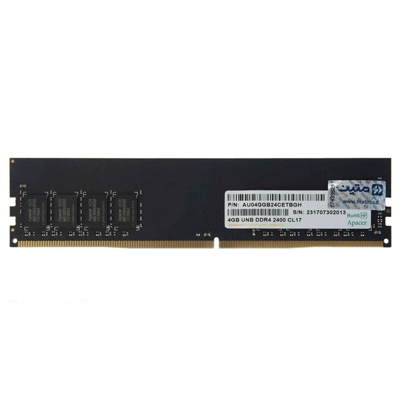رم کامپیوتر Apacer DDR4 4GB 2400MHz CL17 Single