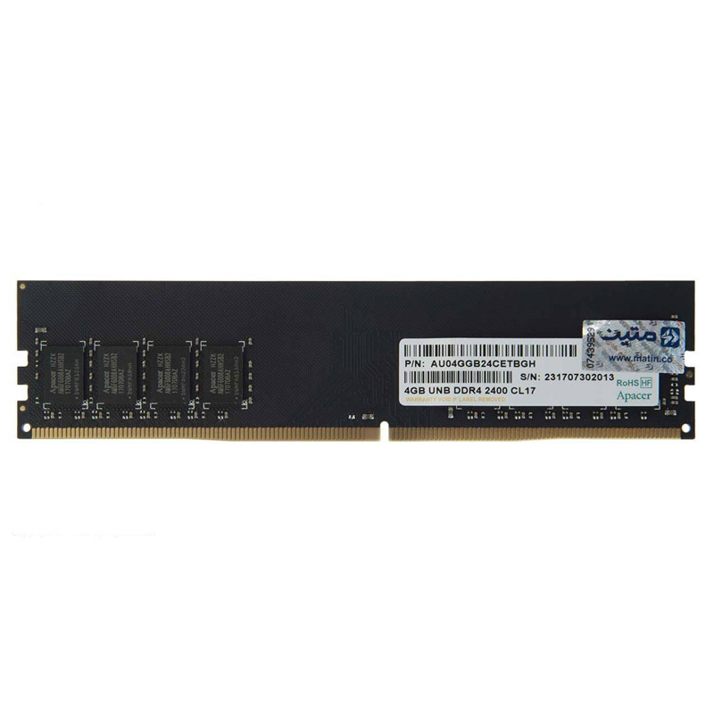 رم کامپیوتر Apacer DDR4 4GB 2400MHz CL17 Single