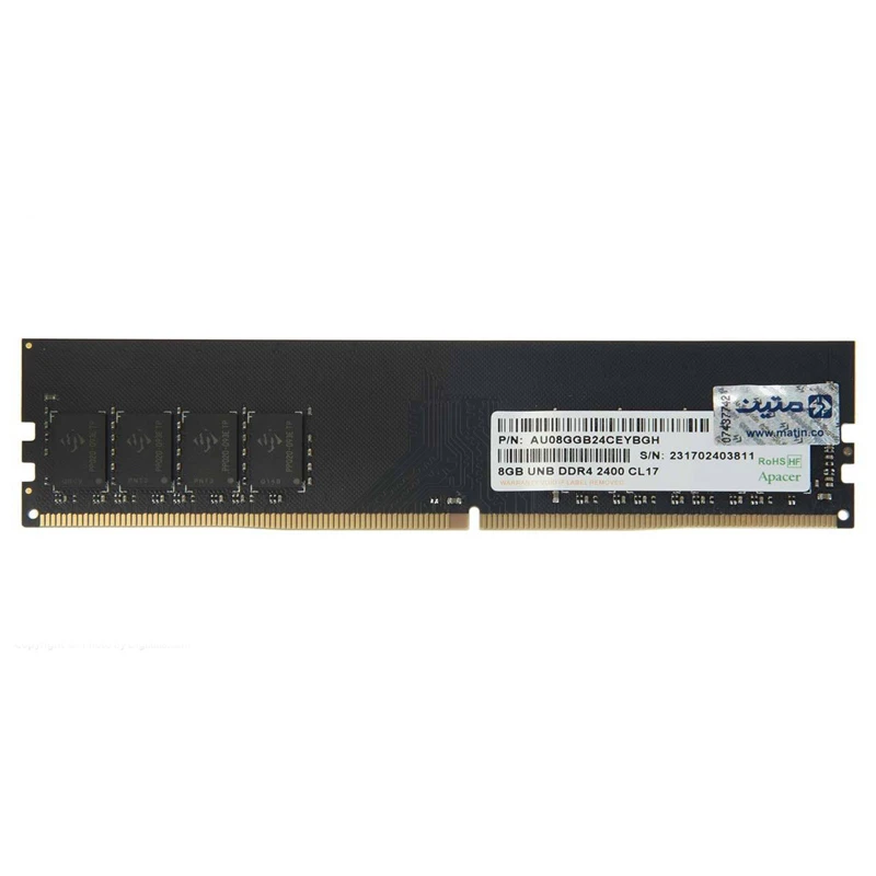 رم کامپیوتر Apacer DDR4 8GB 2400MHz CL17 Single