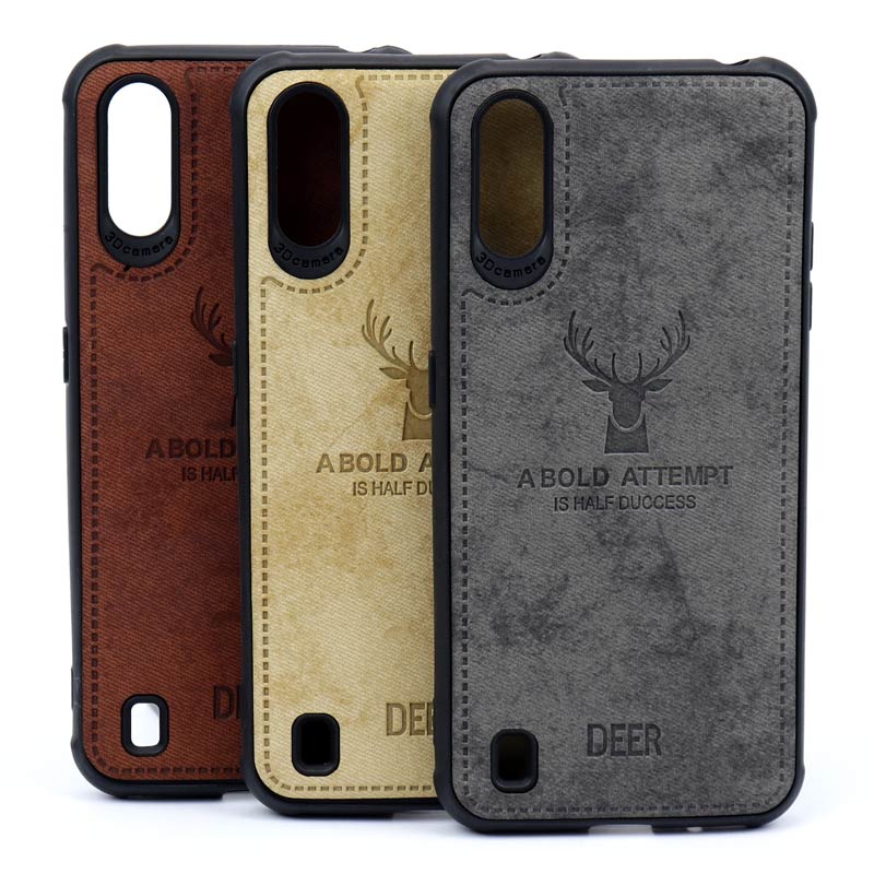 قاب چرمی طرح گوزن Samsung Galaxy A01