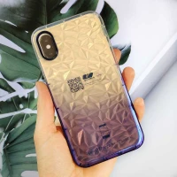 قاب یخی سه بعدی iPhone X بنفش تیره