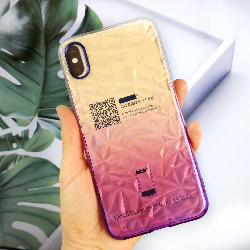 قاب یخی سه بعدی iPhone XS Max بنفش