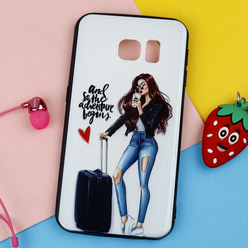 قاب فانتزی دخترانه کد21 سامسونگ Galaxy S6 Edge سری 2
