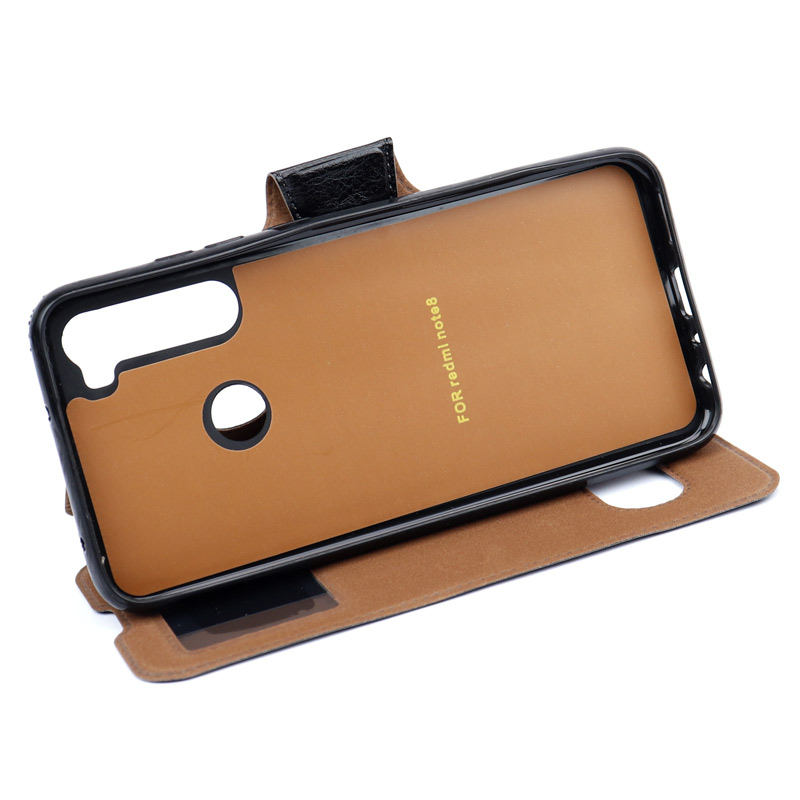 کیف کلاسوری چرمی Xiaomi Redmi Note 8 مشکی