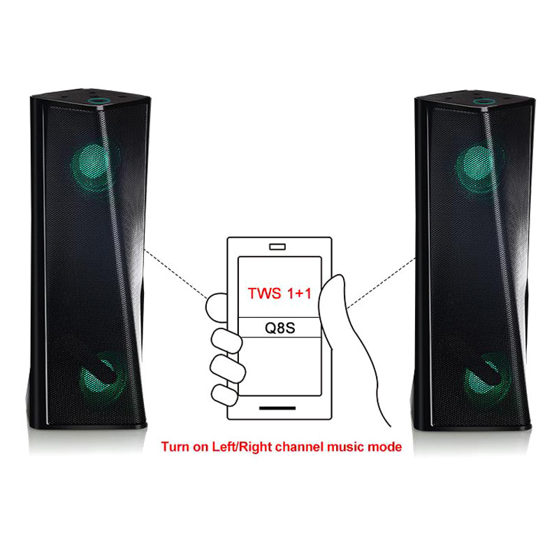 اسپیکر بلوتوثی رم و فلش خور Kisonli Q8S