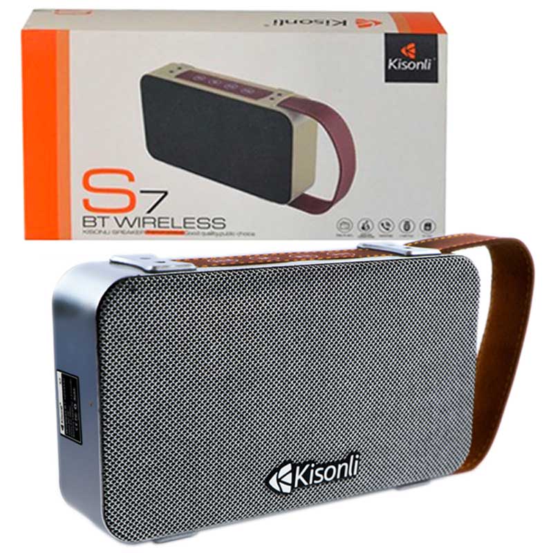 اسپیکر بلوتوثی رم و فلش خور Kisonli S7 طوسی