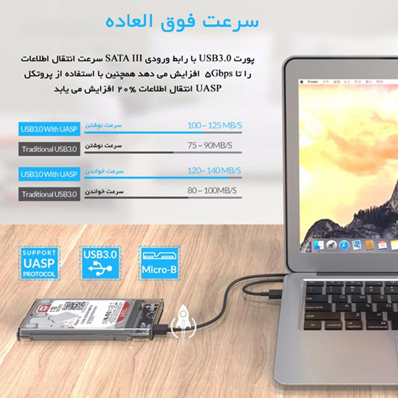 باکس هارد 2.5 اینچی HDD اوریکو 2139U3