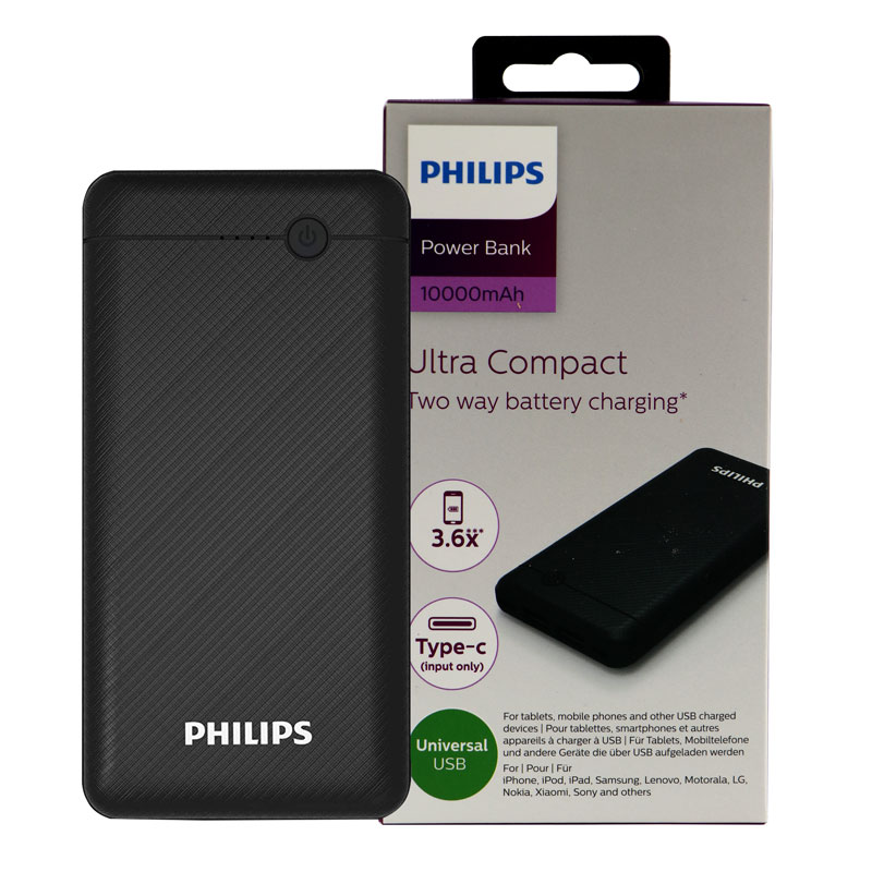 پاور بانک 10000 فیلیپس PHILIPS DLP1710CB مشکی