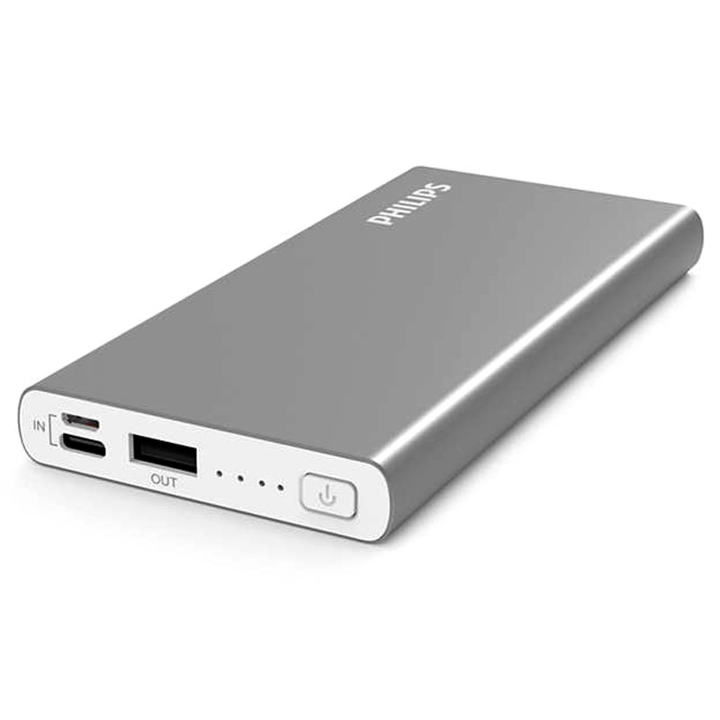 پاور بانک 10000 فیلیپس PHILIPS DLP6710CV نقره ای (گارانتی 4 ماهه)