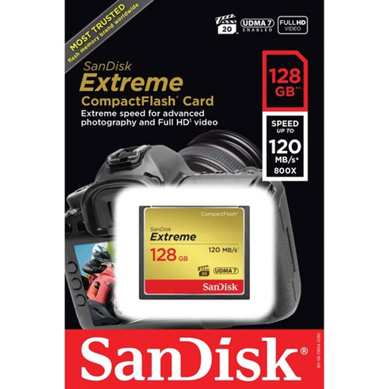 رم سی اف 128 گیگ سن دیسک SanDisk Extreme CF 120MB/s